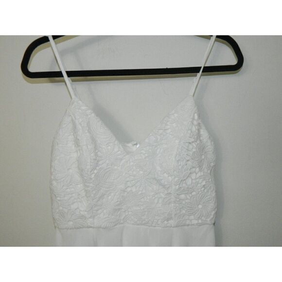 Lulu's Dress White Sweet Emotions Crochet Lace Skater Size Small - Picture 4 of 8